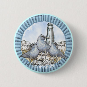 Badge Rond 5 Cm Bouton du phare Guide Gulls