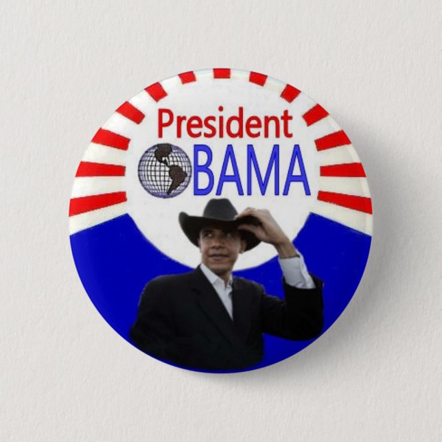 Badge Rond 5 Cm Bouton du Président Obama (Devant)