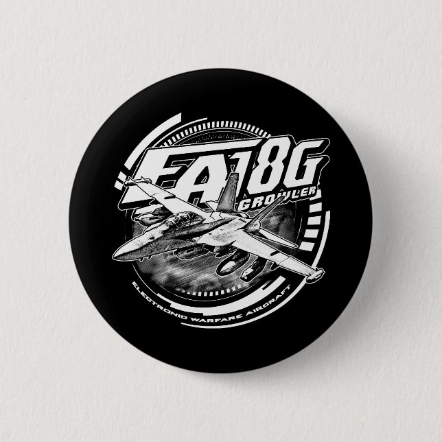 Badge Rond 5 Cm Bouton du producteur EA-18G (Devant)