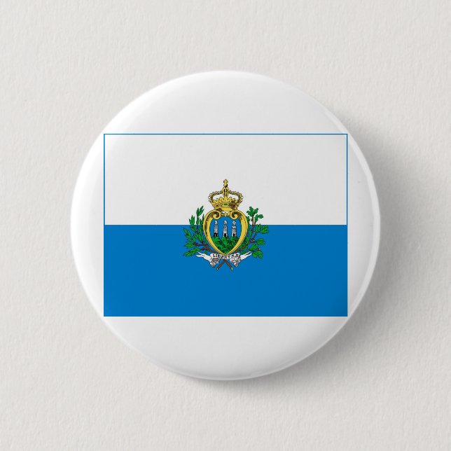 Badge Rond 5 Cm Bouton du Saint-Marin (Devant)