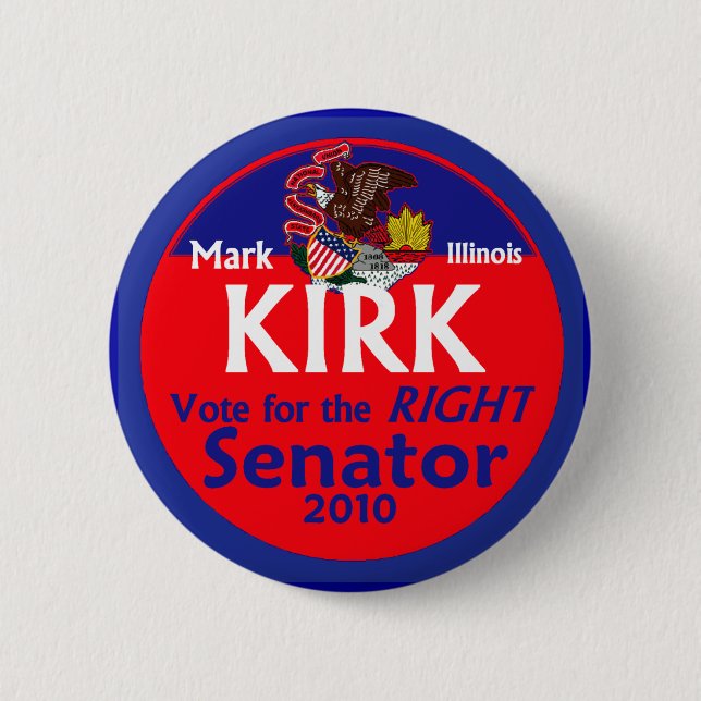 Badge Rond 5 Cm Bouton du sénat 2010 de KIRK (Devant)