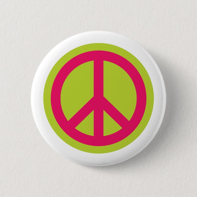 Badge Rond 5 Cm Bouton du symbole de paix 01 (Devant)