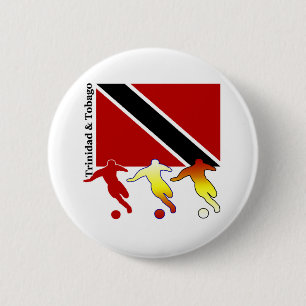 Badge Rond 5 Cm Bouton du Trinidad du football