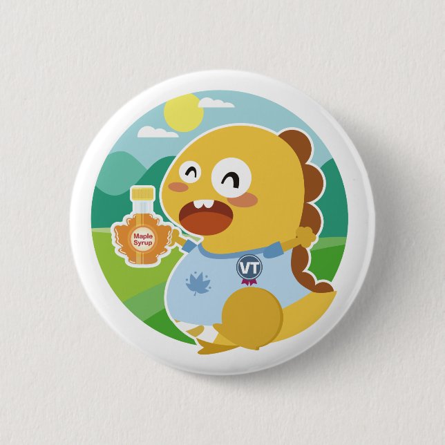 Badge Rond 5 Cm Bouton du Vermont VIPKID (Devant)