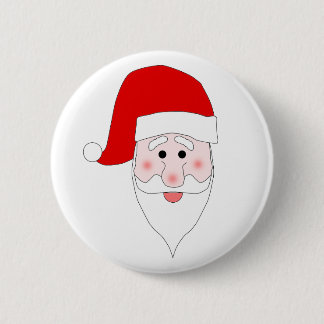 Badge Rond 5 Cm Bouton du visage de Père Noël