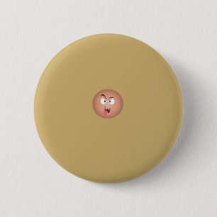 Badge Rond 5 Cm Bouton du visage fou