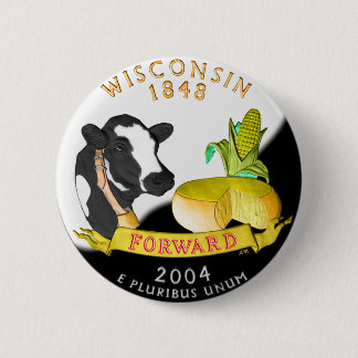 Badge Rond 5 Cm Bouton du Wisconsin