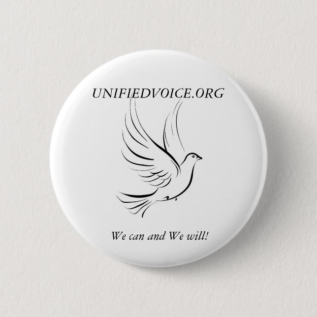 Badge Rond 5 Cm bouton d'UnifiedVoice.org (Devant)