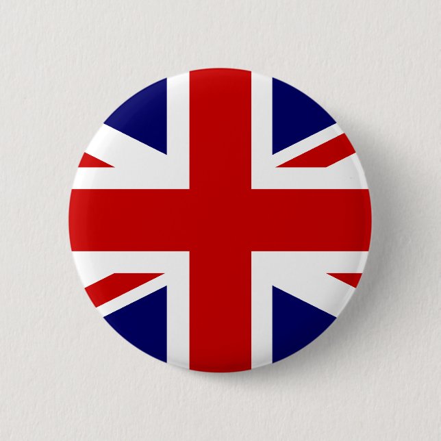 Badge Rond 5 Cm Bouton d'Union Jack britannique (Devant)