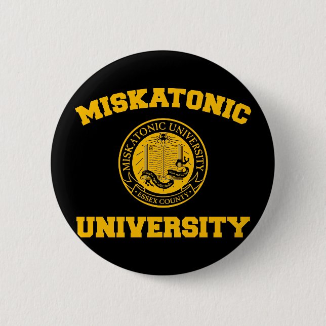Badge Rond 5 Cm Bouton d'université de Miskatonic (Devant)