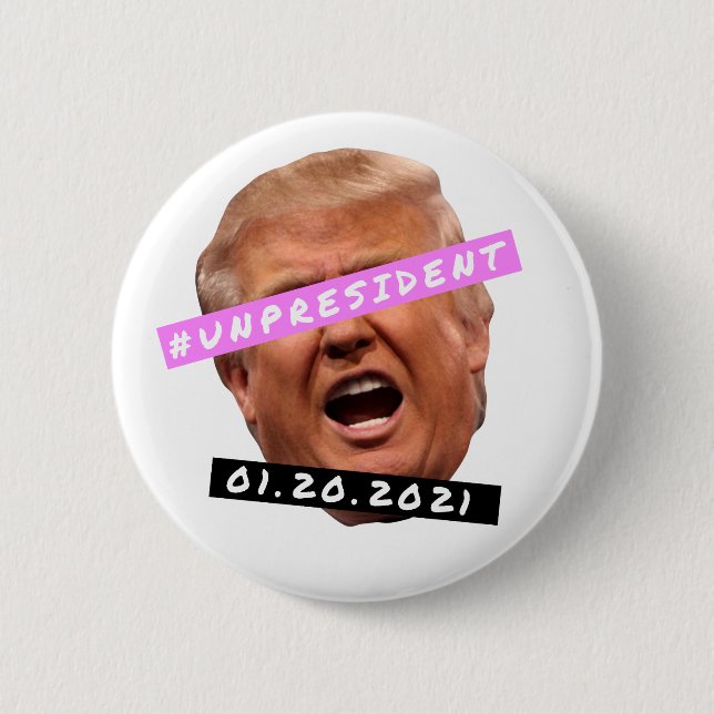 Badge Rond 5 Cm Bouton d'Unpresident Donald Trump (Devant)