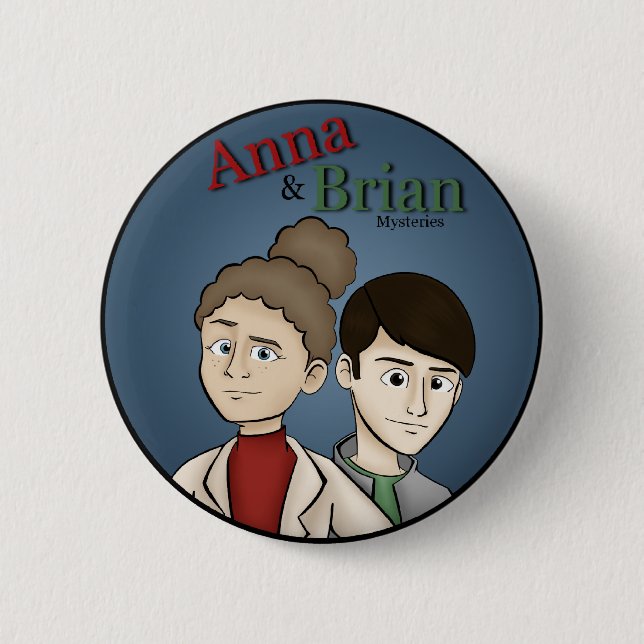 Badge Rond 5 Cm Bouton Duo Détective (Devant)