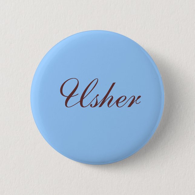 Badge Rond 5 Cm Bouton d'Usher (Devant)