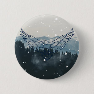 Badge Rond 5 Cm Bouton Eagle Mountain