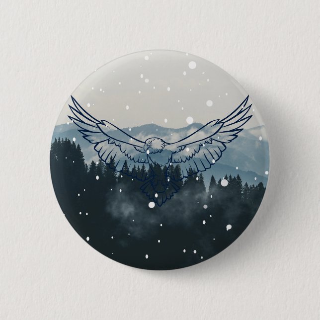 Badge Rond 5 Cm Bouton Eagle Mountain (Devant)
