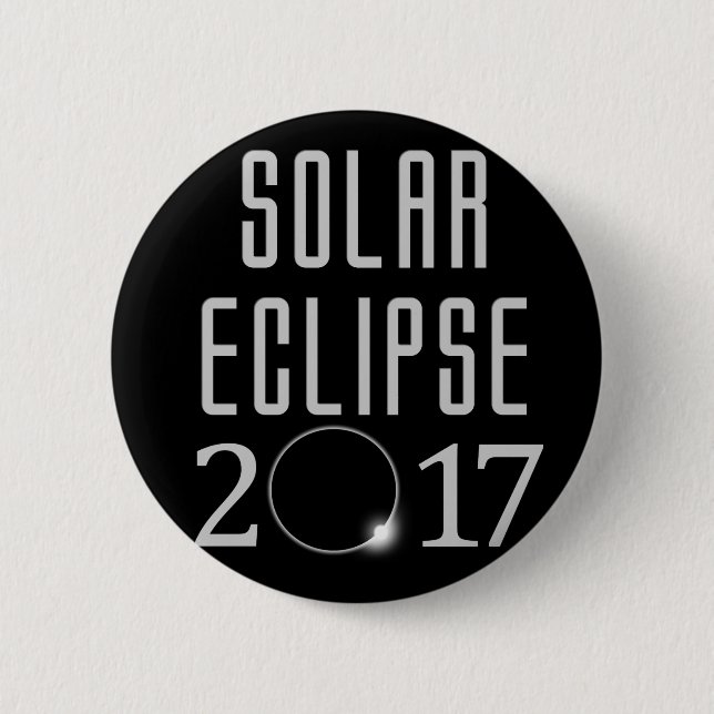 Badge Rond 5 Cm Bouton Éclipse solaire 2017 (Devant)
