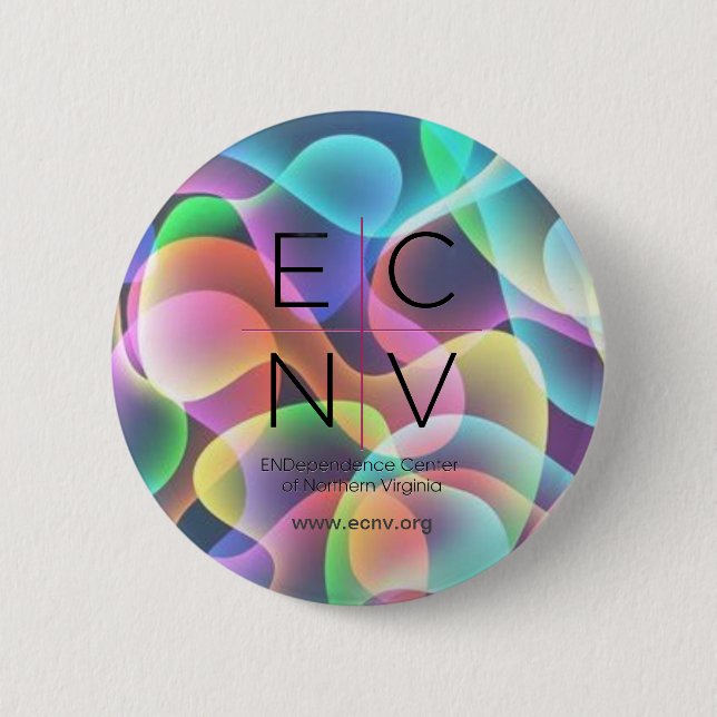 Badge Rond 5 Cm Bouton ECNV (Devant)