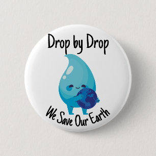 Badge Rond 5 Cm Bouton Éco-Sauveur