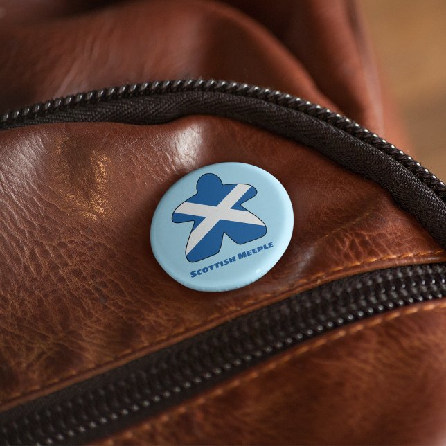Badge Rond 5 Cm Bouton Ecosse Meeple (Créateur téléchargé)