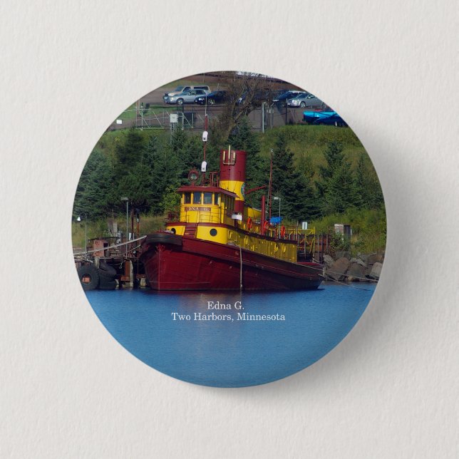 Badge Rond 5 Cm bouton Edna G. (Devant)