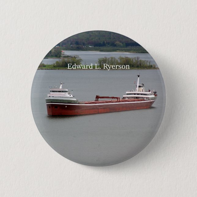 Badge Rond 5 Cm Bouton Edward L. Ryerson (Devant)