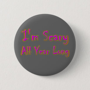 Badge Rond 5 Cm Bouton effrayant