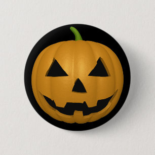 Badge Rond 5 Cm Bouton éffrayant de citrouille de Halloween