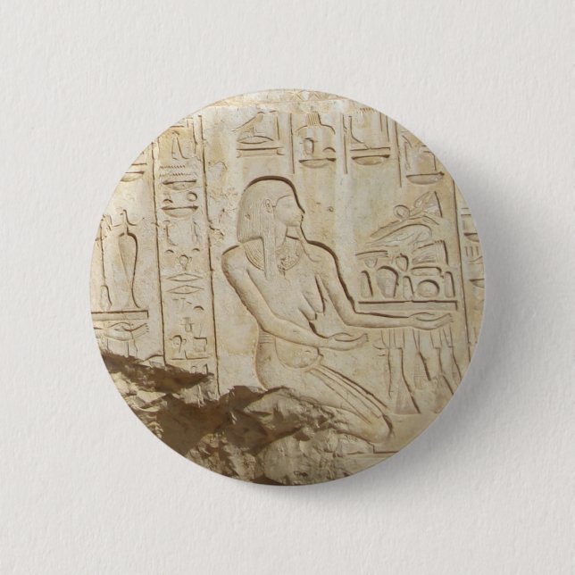 Badge Rond 5 Cm Bouton Égypte hiéroglyphe (Devant)