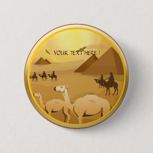 Badge Rond 5 Cm Bouton égyptien d'aventure