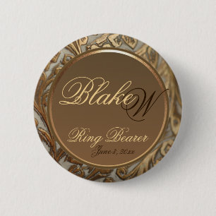 Badge Rond 5 Cm Bouton élégant de souvenir de porteur d'alliance