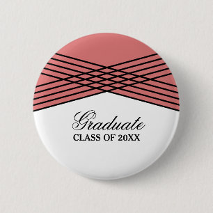 Badge Rond 5 Cm Bouton Élégant Déco Rouge Graduation
