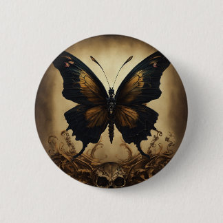 Badge Rond 5 Cm Bouton élégant Papillon d'impression élégant Bouto