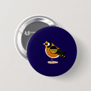 Badge Rond 5 Cm Bouton élégant pour oiseaux - Élégant Accent à plu