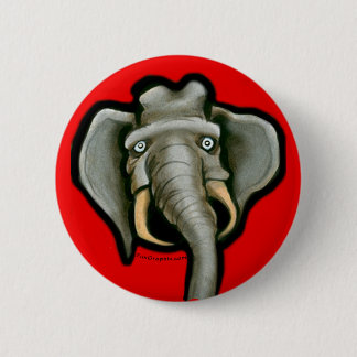 Badge Rond 5 Cm Bouton Eléphant Républicain