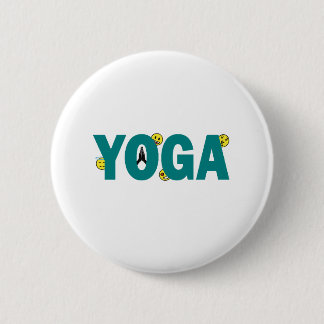 Badge Rond 5 Cm Bouton Emoji Yoga