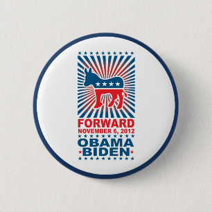 Badge Rond 5 Cm Bouton en avant d'Obama 2012
