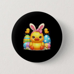 Badge Rond 5 Cm Bouton en caoutchouc mignon canard chaudière bande