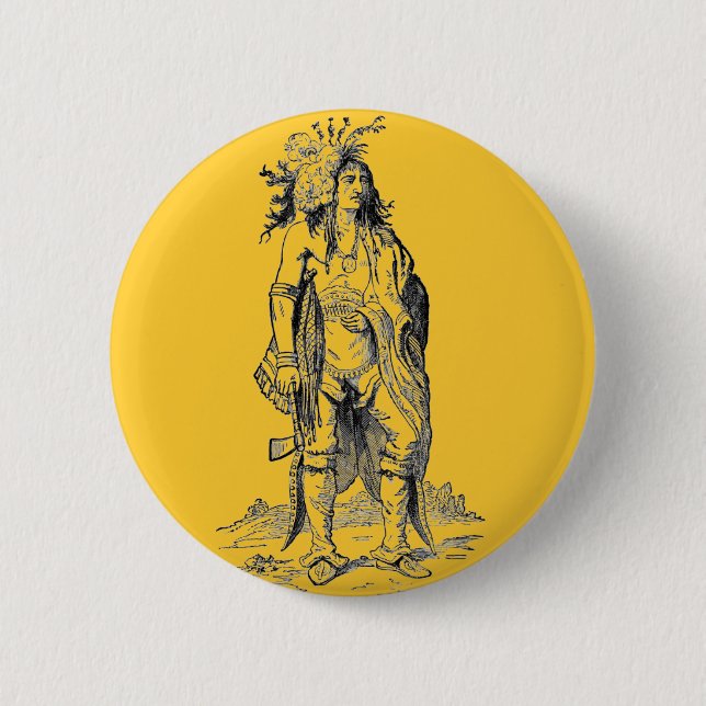 Badge Rond 5 Cm Bouton en chef indien (Devant)