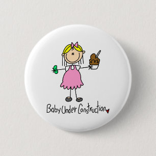 Badge Rond 5 Cm Bouton en construction de bébé