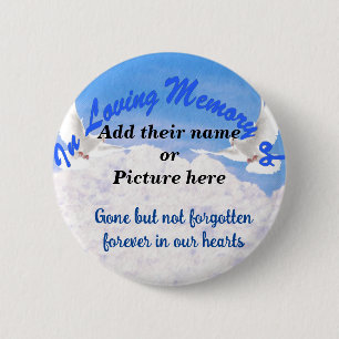 Badge Rond 5 Cm Bouton En Mémoire De_ Pinback