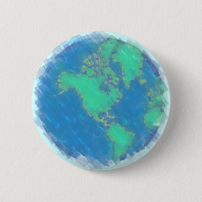 Badge Rond 5 Cm Bouton en pastel de la terre (Devant)