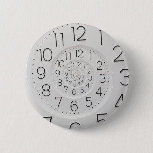 Badge Rond 5 Cm Bouton en spirale de Droste d'horloge