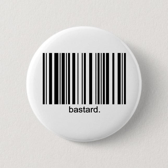 Badge Rond 5 Cm Bouton enfoiré de code barres (Devant)