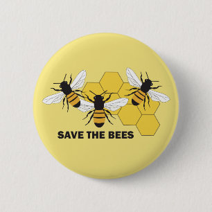 Badge Rond 5 Cm Bouton Enregistrer l'apiculteur des abeilles