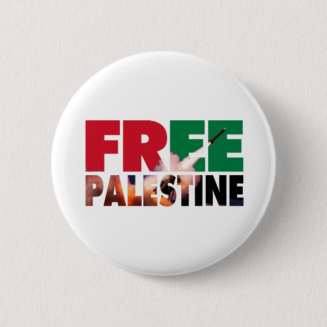 Badge Rond 5 Cm Bouton Enregistrer le Pinback Palestine (Devant)