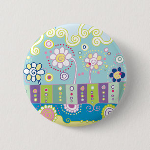 Badge Rond 5 Cm Bouton ensoleillé de matin