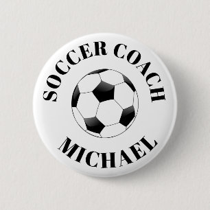 Badge Rond 5 Cm Bouton entraîneur de soccer personnalisé