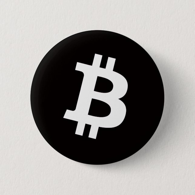 Badge Rond 5 Cm Bouton épinglé Bitcoin (Moyen) (Devant)