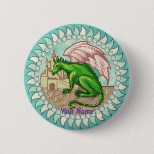 Badge Rond 5 Cm Bouton épinglé D Dragon