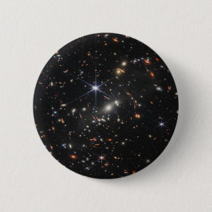 Badge Rond 5 Cm Bouton épinglé d'amas de galaxies cosmiques dans l
